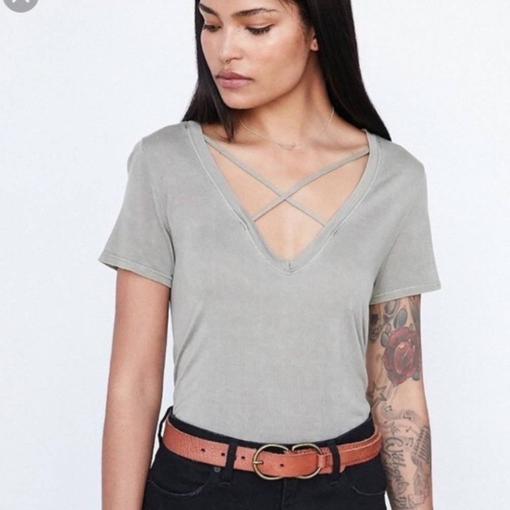Hunter green Project Social T cross over tee
